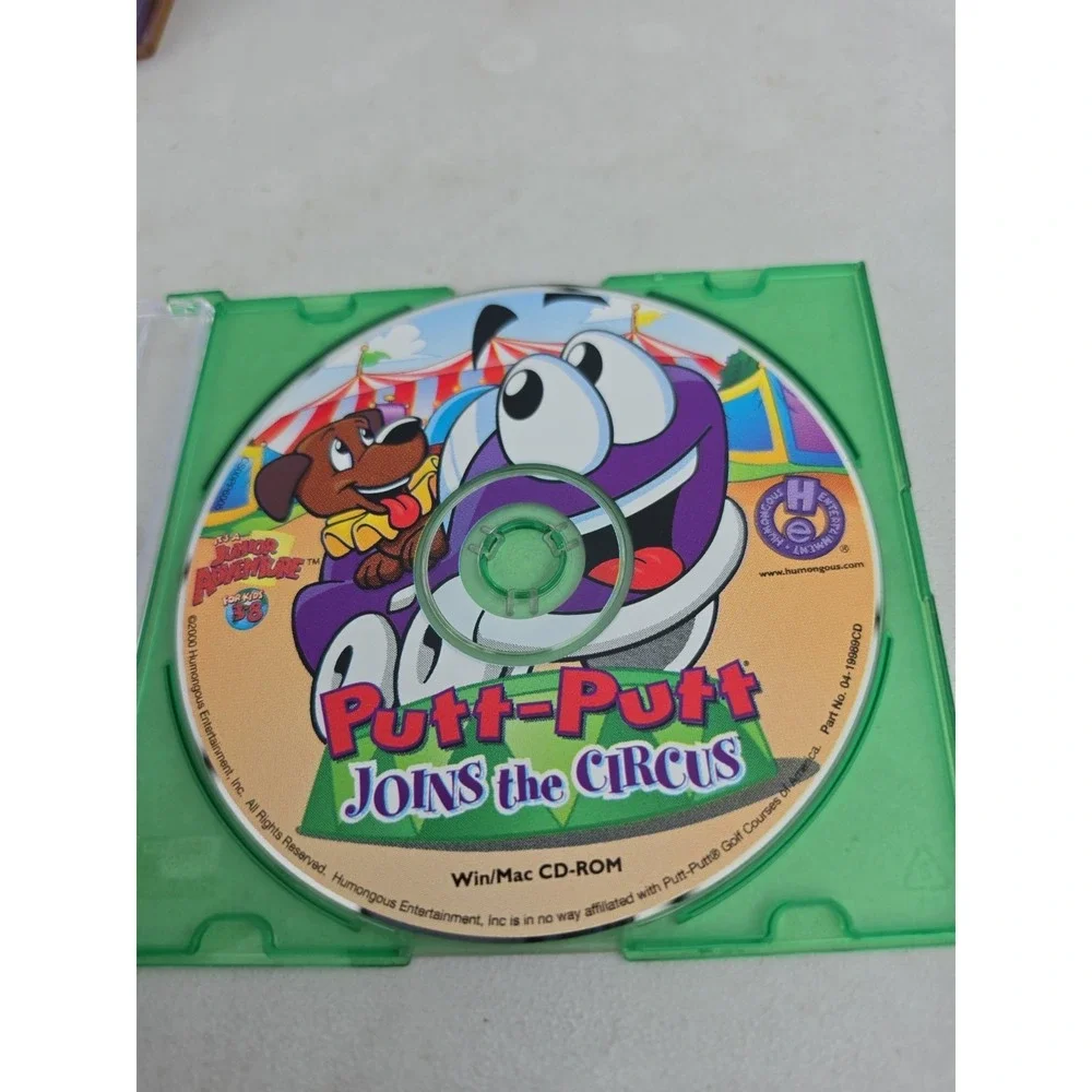 Putt-Putt Joins the Circus PC CD-Rom 2000 Windows Mac Children Kids Game